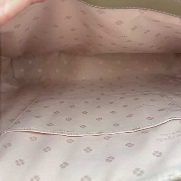 kate spade All Day timeless large Taupe Leather Zip-Top Tote NWT - Picture 6 of 8